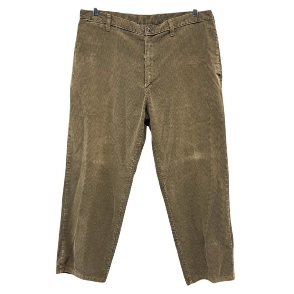 Vintage Dickies Corduroy Pants Mens 42x30 Tan Khaki Brown Made in USA Workwear